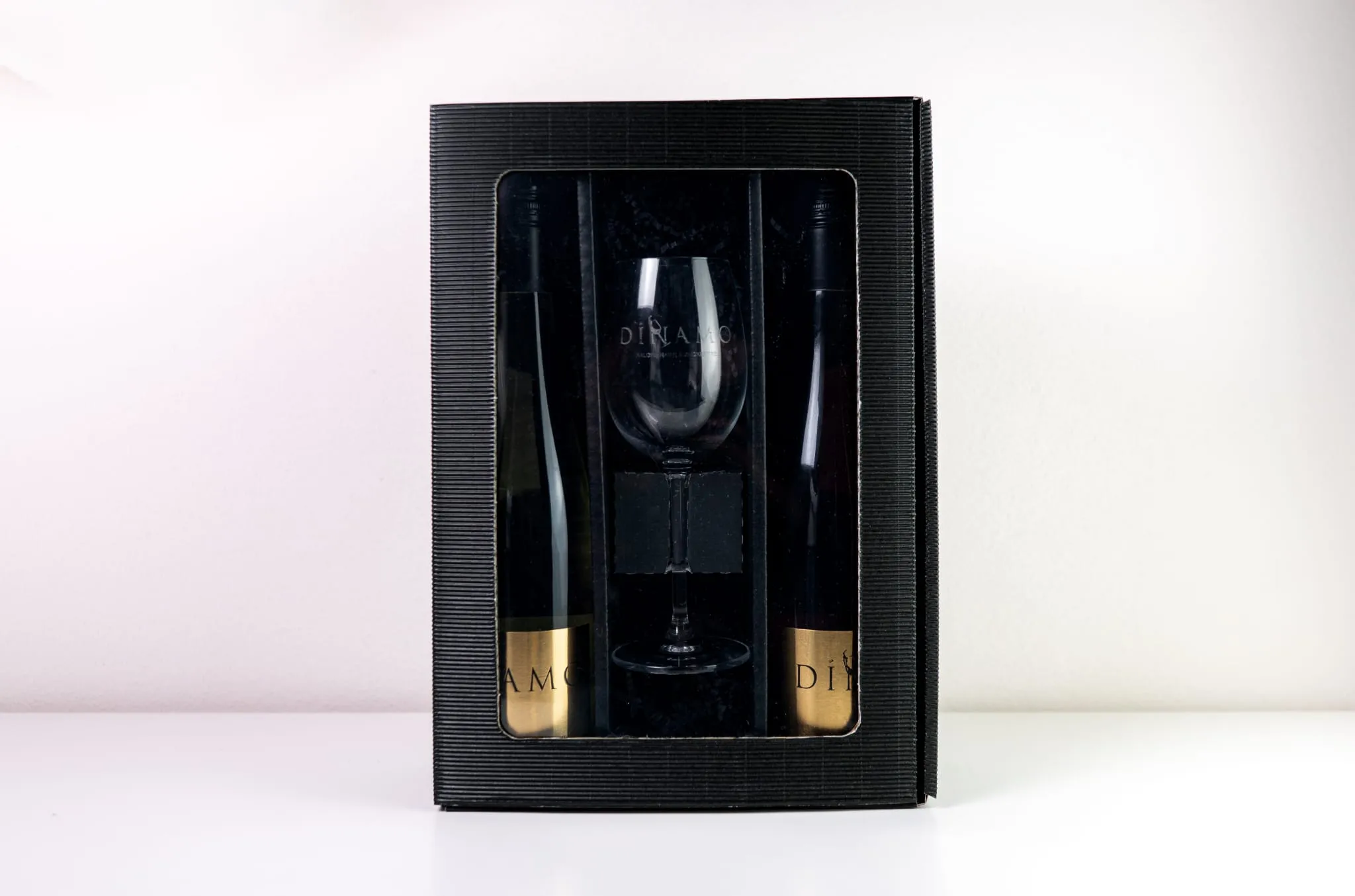 Geschenkverpackung - 2 Flaschen + 1 Glas